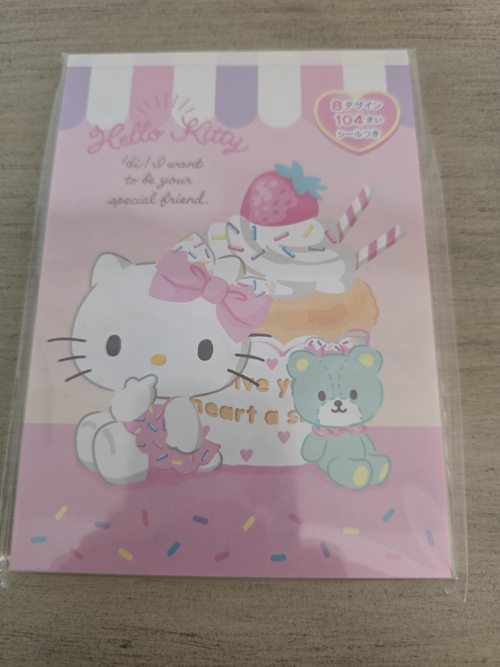 Hello Kitty Pink Notepad Cute Character Design